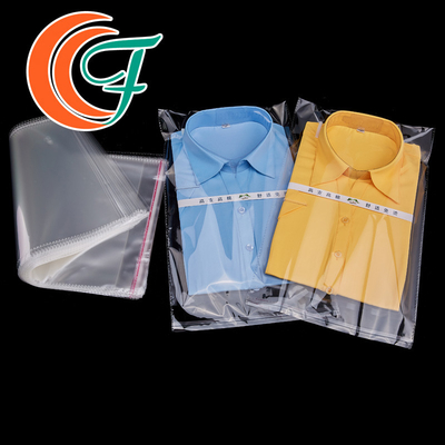 Sac respirable clair du T-shirt fait sur commande OPP de logo emballant le sac auto-adhésif
