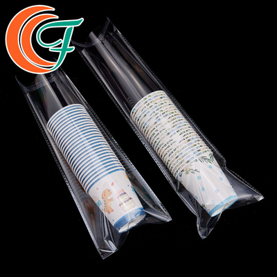 Emballage de tasses Longs sacs en plastique transparents transparents OPP auto-adhésif sac en plastique poly