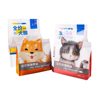 Impression gravure sac de stockage de nourriture pour animaux de compagnie Fermeture à glissière haut debout sac mat sac d'emballage en plastique