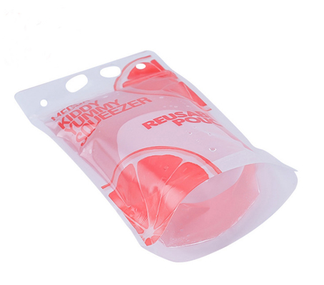 Super scellant Fermeture à glissière sac jus boisson Stand up sac à boire sac d'emballage flexible